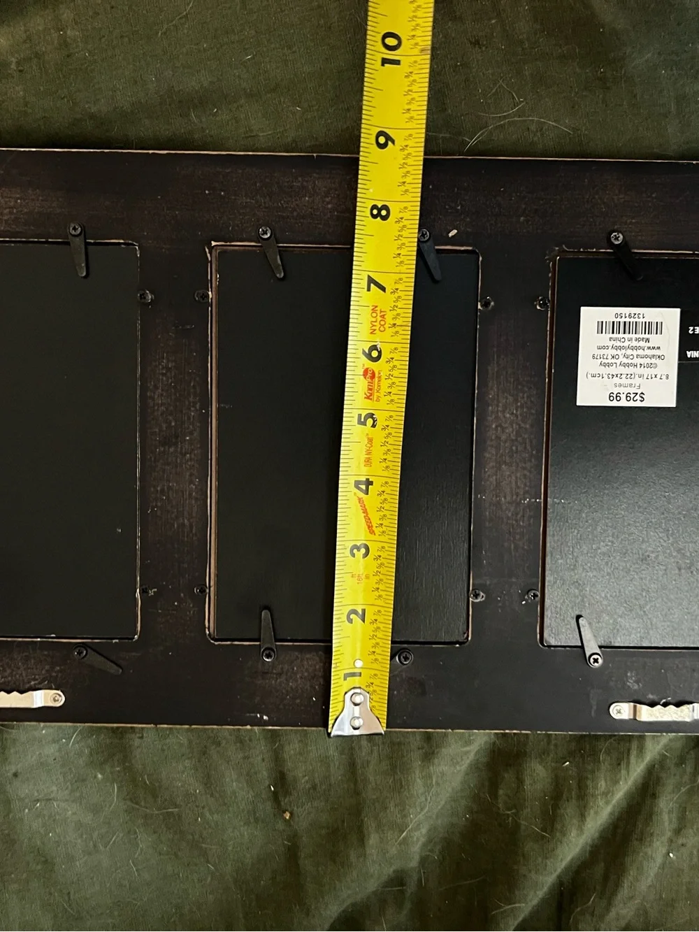 Classic Black Wood Triple Photo Frame - Unbranded
